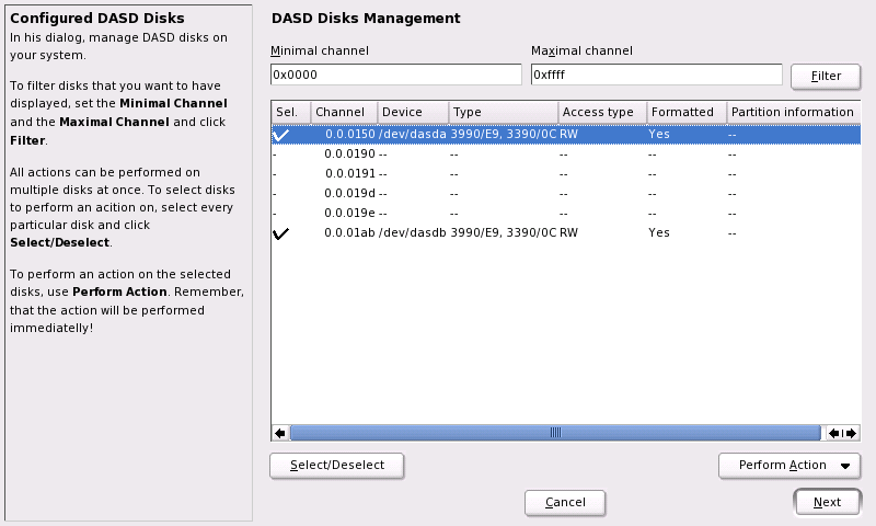 S/390, zSeries: Activating a DASD