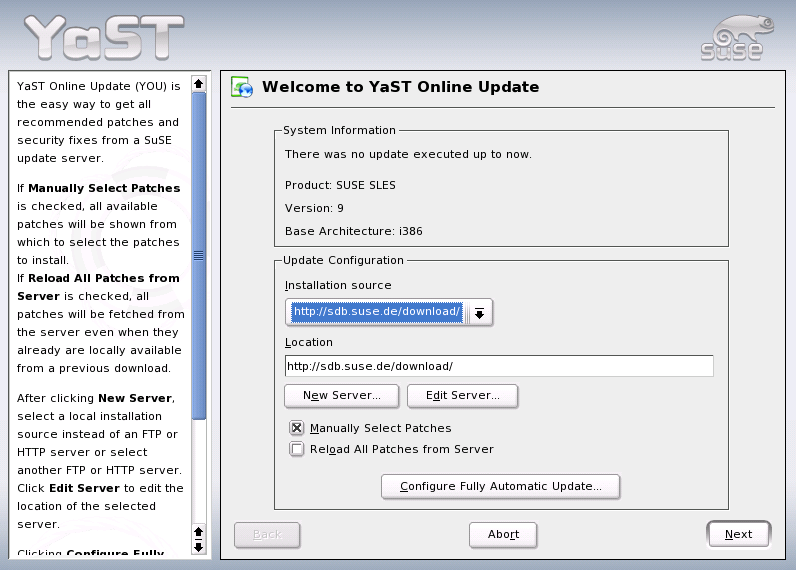 YaST Online Update