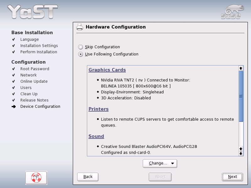 Configuring the System Components