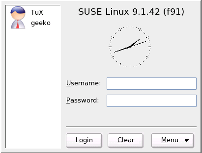The Login Screen (KDE)
