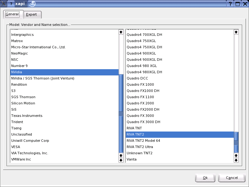 Selecting the Graphics Card