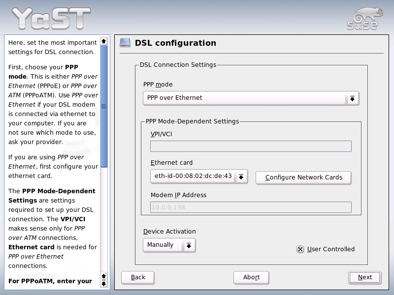 DSL Configuration