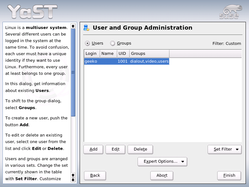 User Administration