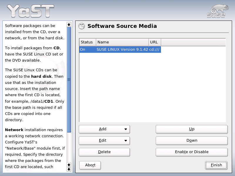 Changing the Installation Source