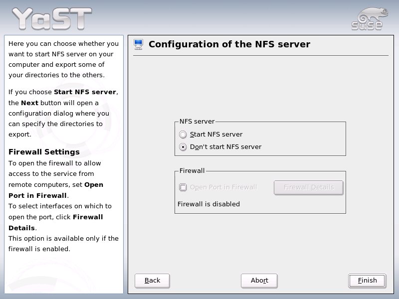 NFS Server Configuration Tool