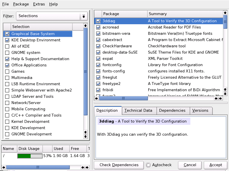 Installing and Removing Software with the YaST Package Manager