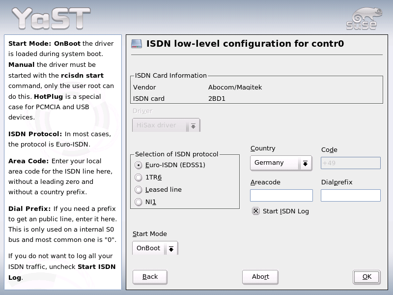 ISDN Configuration