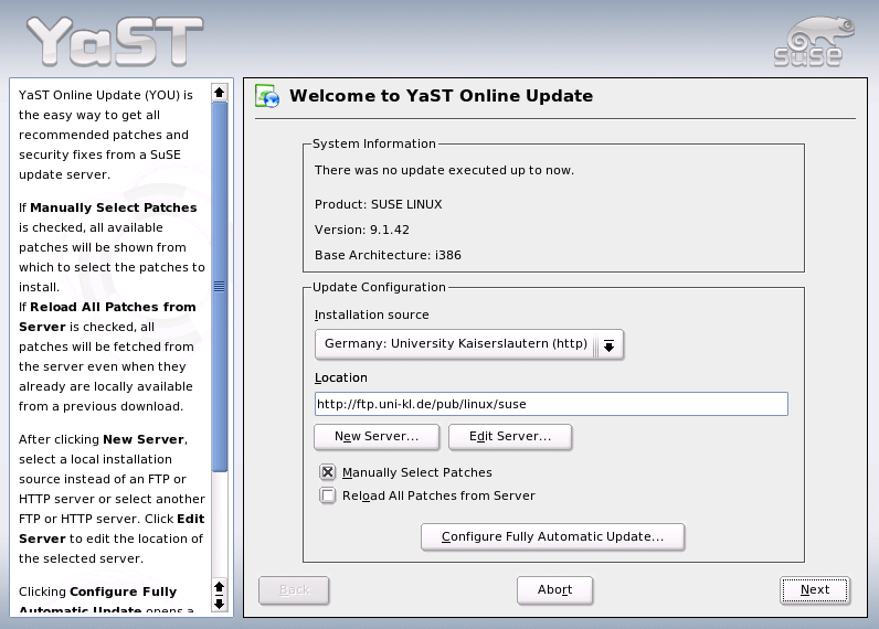 YaST Online Update
